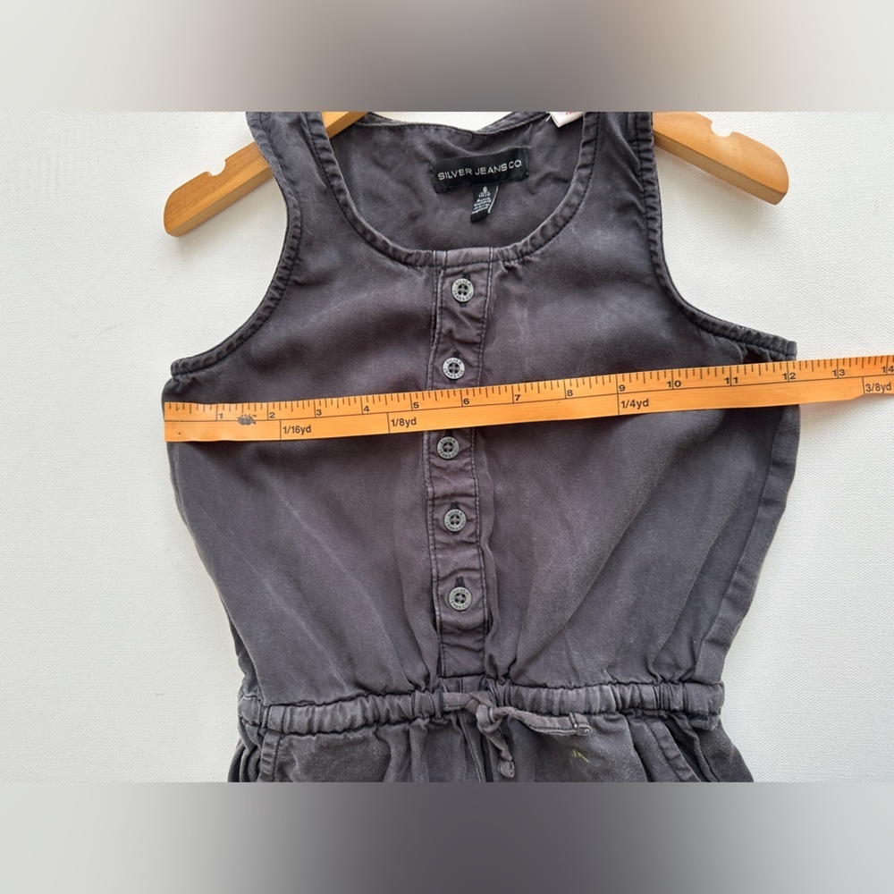 Silver Jeans - Girls Black Sleeveless Jumpsuit - Size 6 - Picture 5 of 8